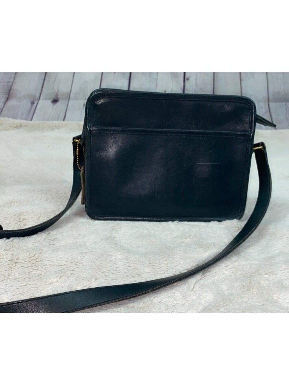 Vintage COACH Blazer Bag Navy Blue Leather Crossbody Bag